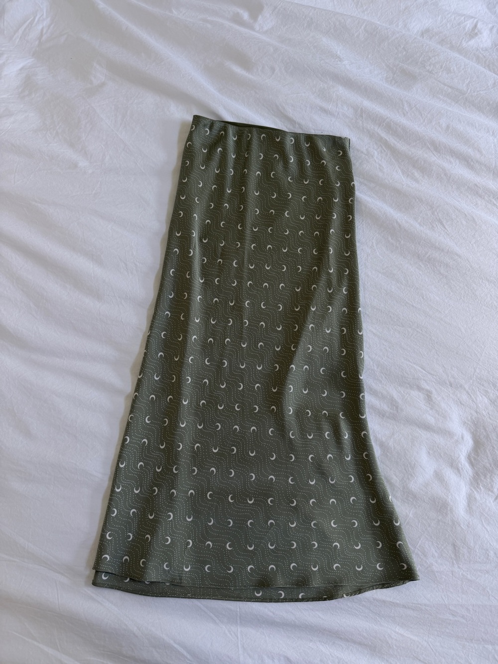 Babaton Olive Moon-Print Skirt